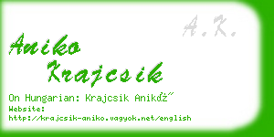 aniko krajcsik business card